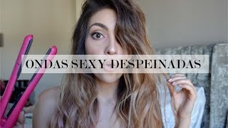 Ondas despeinadas con plancha de alisar  Anna Sarelly [upl. by Glimp324]