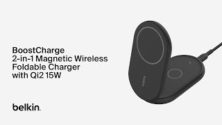 Belkin BoostCharge 2in1 Magnetic Foldable Wireless Charger with Qi2 15W [upl. by Ahsemal]