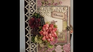 PART 1 TUTORIAL HEARTFELT CREATIONS RAINDROPS ON ROSES MINI ALBUM Read Disclaimer DESIGNS BY SHELLIE [upl. by Ronaele149]