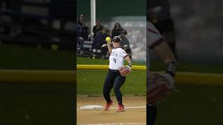 Baseline Grabs 🤌 defense backhand infield collegesoftball ncaasoftball [upl. by Eatnad567]