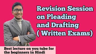 Revision session of Pleading Drafting and Conveyancing Demo Lecture ccsu hpu pleading drafting [upl. by Alves]