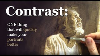 How to Create Contrast in a Chiaroscuro Acrylic Painting REALISTIC PAINTING TUTORIAL CONTRAST [upl. by Wearing]