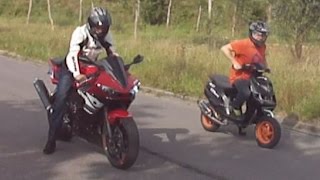 Zip SP vs Yamaha R6  rolling burns [upl. by Magel]