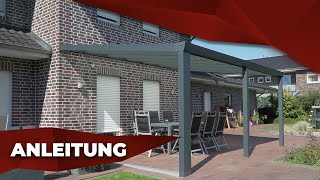 So einfach montierst du eine Terrassenüberdachung aus Aluminium [upl. by Ahsiuqet749]