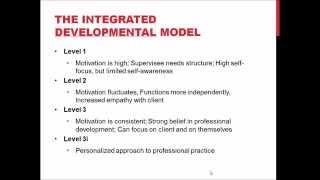 IDM Supervision An Integrative Developmental Model of Supervision in Psychotherapy [upl. by Yelsha]