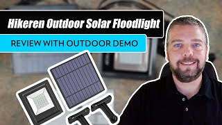 Hikeren Outdoor Solar Floodlight Review and Demo [upl. by Lotta]