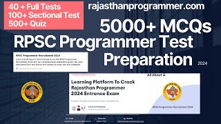 RPSC Programmer 2024  Practice Full mock  150 Sectional Test  500 Quizzes [upl. by Sena]