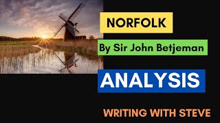 Norfolk by Sir John Betjeman  Poem Analysis [upl. by Odlaumor]