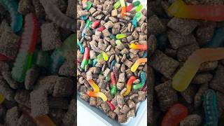 Dirt and Worms Puppy Chow  Easy Halloween Treat [upl. by Sherm]