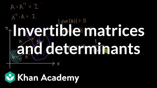 Invertible matrices and determinants  Matrices  Precalculus  Khan Academy [upl. by Paschasia]