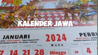 KALENDER quot JAWA quot TAHUN 2024 Lengkap Hari Baik dan Hari Tidak Baik [upl. by Hsiri]