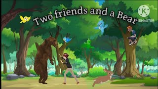 Two friends and a Bear Hindi kahani  Super cartoon subscribe my Chanel [upl. by Severen]