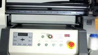 Digital Flatbed UV Printer With Automatic Height Sensor From Apex UV4060s [upl. by Eicyaj299]