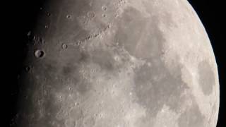 Moon through Telescope Plane Transit [upl. by Bohrer767]