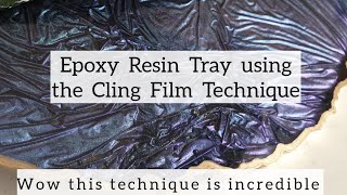 Epoxy Resin Tray using the Cling Film Technique WOW [upl. by Eimrots113]