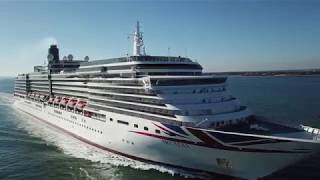 PampO Arcadia cruise ship chase  Leaving Southampton DJI Mavic Pro [upl. by Reivazx]