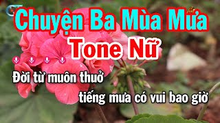 Karaoke Chuyện Ba Mùa Mưa Tone Nữ  Cm  Nhạc Sống Mới  Karaoke Tuấn Cò [upl. by Ainorev]