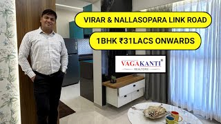 1BHK ₹ 31 LACS ONWARDS  VIRAR amp NALLASOPARA WEST LINK ROAD  VAGAKANTI REALTORS CALL 93566 12350 [upl. by Bertsche]