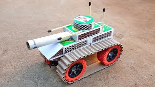 How to make a mini Military tank from Matchbox DIY mini tank with dc motor [upl. by Kern610]