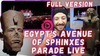 🇨🇦 CANADA REACTS TO Egypts Avenue of Sphinxes parade LIVE REACTION full version [upl. by Moira685]