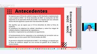 Webinar Sistema de Gestión de Calidad para Firmas  6 de Octubre 2022 [upl. by Vey458]