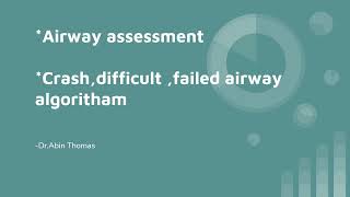 Airway Management  Difficult Airway Management algorithm [upl. by Kutzenco]