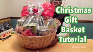 DIY Gift Basket Tutorial  Christmas Gift Basket  GiftBasketAppeal [upl. by Noguchi]