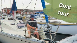 Boat Tour of Torval Nicks 1983 Beneteau First 30E Sailboat [upl. by Lasala]