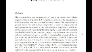 Adaptive Coding and Modulation Aided Mobile Relaying for Millimeter Wave Flying Ad Hoc Networks [upl. by Auqenahs]