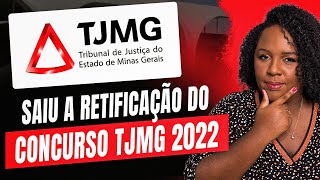 Saiu a retificação do concurso TJMG 2022 [upl. by Elohcim703]