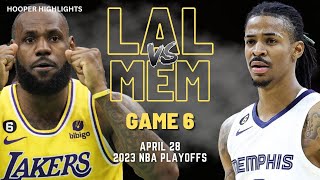 Los Angeles Lakers vs Memphis Grizzlies Full Game Highlights  Apr 28  2023 NBA Playoffs [upl. by Bolton]