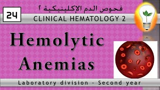 Clinical Hematology 24 Hemolytic Anemias الأنيميا التكسيرية [upl. by Karlin]