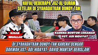 KARENA TONTON CERAMAH UAH DAVID BERSYAHADAT 9 BULAN KEMUDIAN SUDAH BISA HAFAL BEBERAPA JUZ ALQURAN [upl. by Nanfa]