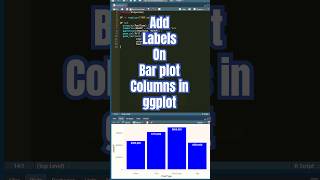 How to Add a Label ON Each Column in a Bar Plot  RStudio [upl. by Atilek]