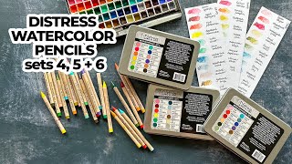 Distress Watercolor Pencils NEW Sets 4 5 and 6 [upl. by Swihart173]