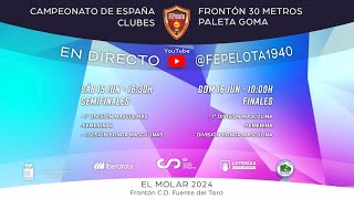 FINALES  Campeonato de España de Clubes Frontón 30 metros Paleta Goma [upl. by Noired]