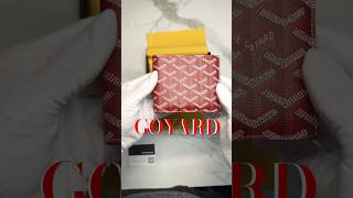 Goyard St Florentin Wallet  Red Goyardine goyard luxury fashion unboxing designer [upl. by Kumagai331]