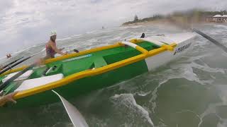 Floody U19 Surfboat Mudjimba [upl. by Seadon]