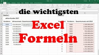 Excel Formeln und Funktionen Sverweis WennDannSonst Summewenn Zählenwenn amp Anzahl2 Grundkurs [upl. by Enitsirt]