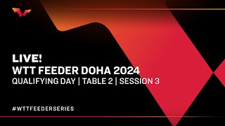 LIVE  T2  Qualifying Day  WTT Feeder Doha 2024  Session 3 [upl. by Jacquet]