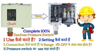 Danfoss Pressure switch KP35 Use Connection Setting Complete Knowledge by Ats PREMRAJ [upl. by Eirrod]