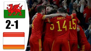 Wales vs Austria 21 Highlights  World Cup Qualifiers Europe 2022 HD [upl. by Suivatram708]