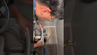 Installing smart bidet toilet  part 2 plumbing install new toilet [upl. by Bertle]