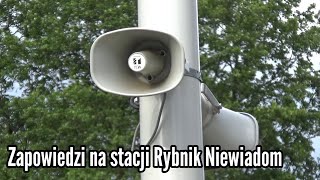 Rybnik Niewiadom  Zapowiedzi pociągówTrain announcements [upl. by Naelcm825]