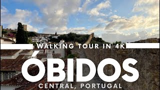 Óbidos Portugal Winter Walking Tour  4K Virtual Walking Tour  Jan 2024 [upl. by Frederigo]