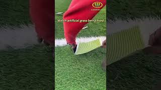 Have you seen this process in artificial turf fields artificialgrassmanufacturer artificiallawn [upl. by Aleka]