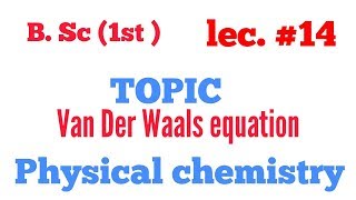 Van der waals equation in Hindi  What is van der waals equation [upl. by Melone891]