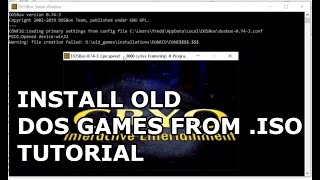 install games on DosBox using iso image tutorial [upl. by Ariayek]