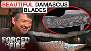 The BEST Damascus Swords Youve Ever Seen  Forged in Fire [upl. by Neeruam]