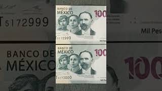 1000 Pesos Mexicanos Serie Consecutiva [upl. by Ardek780]